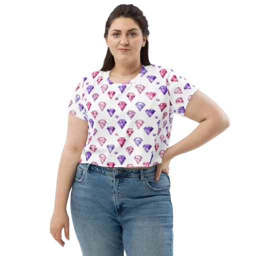 Diamond Daydream on a Crop Tee