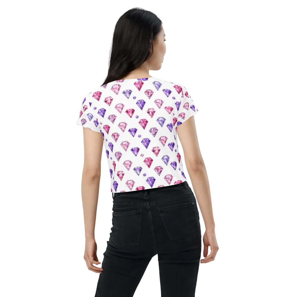 Diamond Daydream on Crop Tee — Back