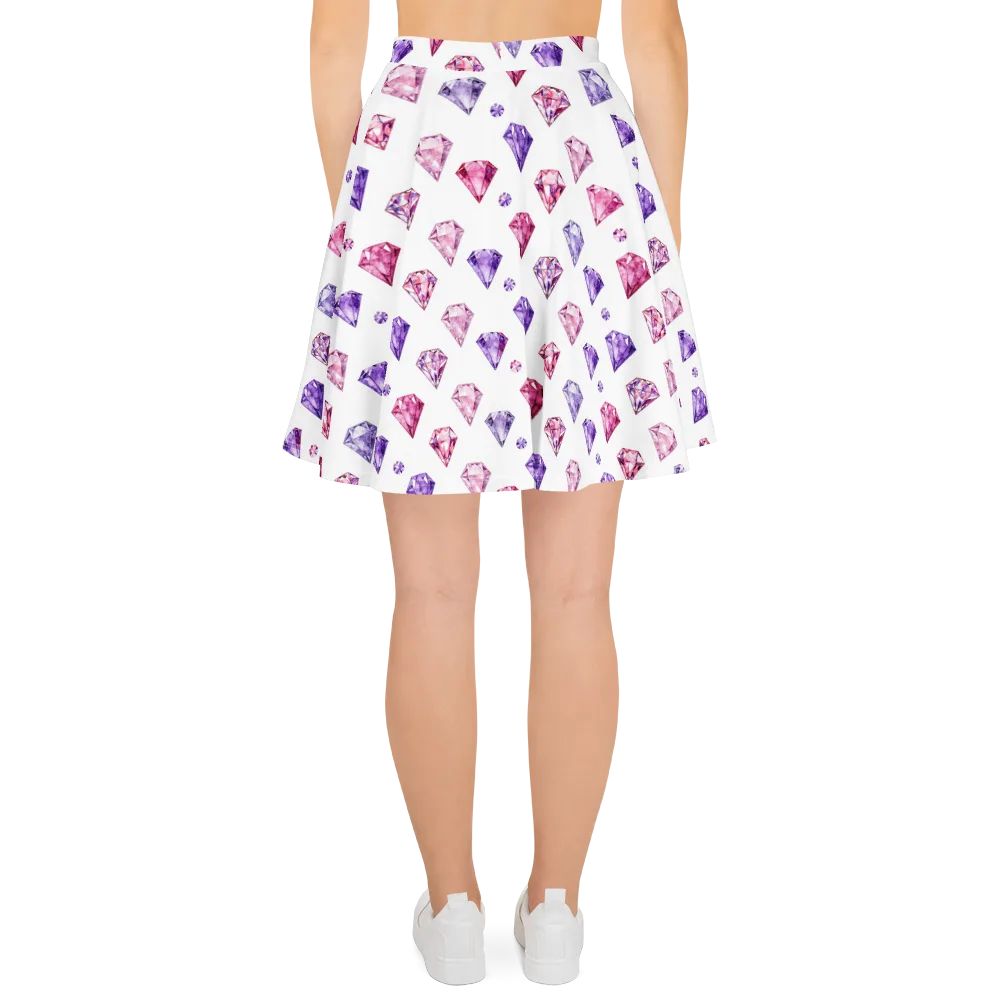 Diamond Daydream on Skater Skirt — Back