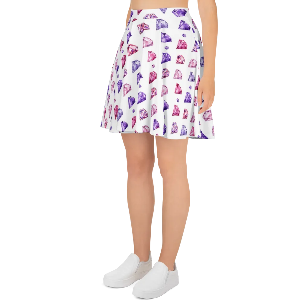 Diamond Daydream on Skater Skirt — Left