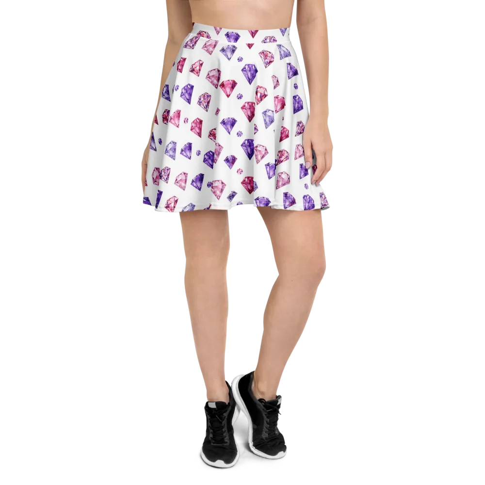 Diamond Daydream on Skater Skirt — Front