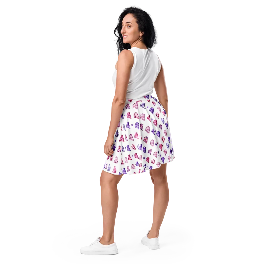 Diamond Daydream on Skater Skirt — Back