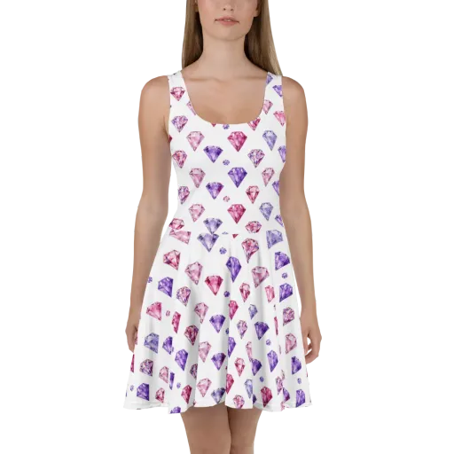 Diamond Daydream on a Skater Dress