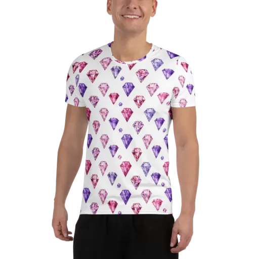 Diamond Daydream on a Men's Athletic T-Shirt