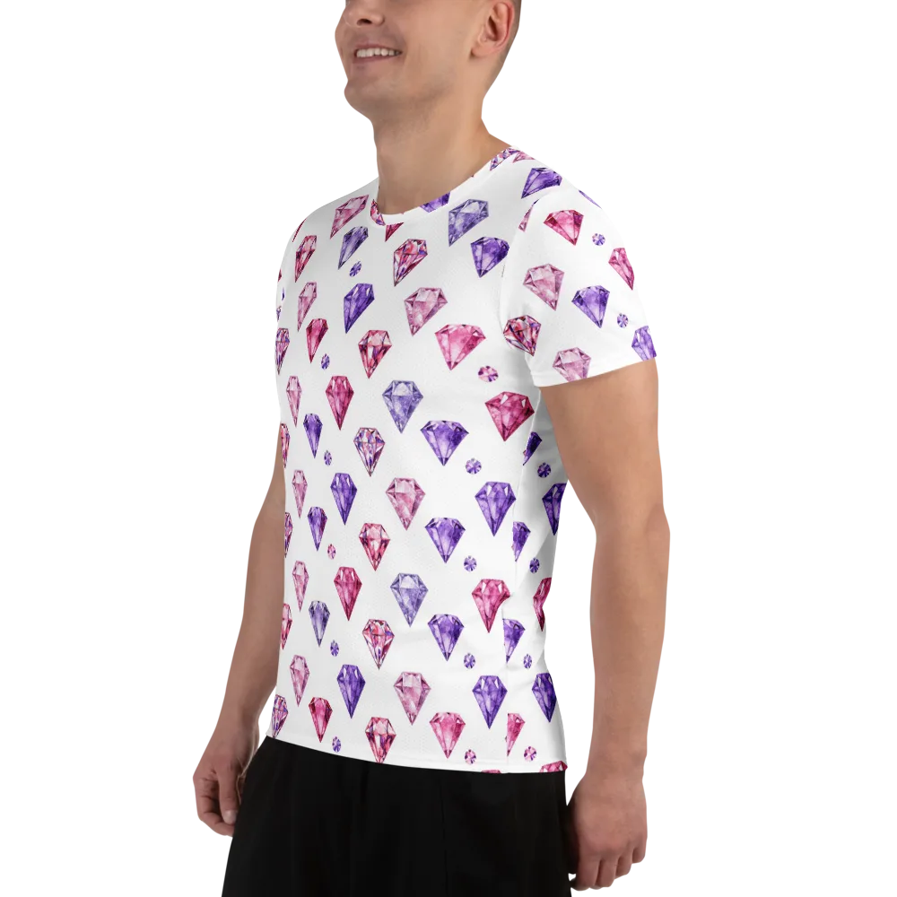 Diamond Daydream on Men's Athletic T-Shirt — Left