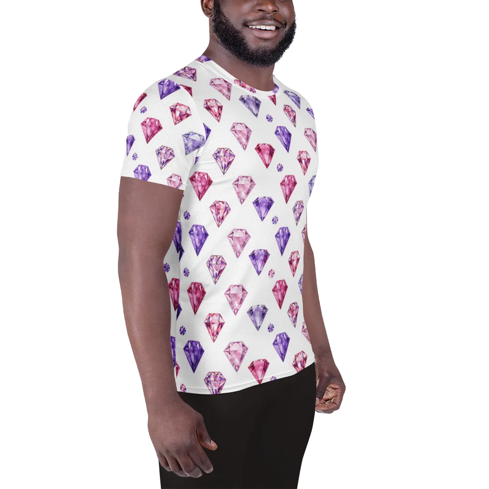 Diamond Daydream on Men's Athletic T-Shirt — Right