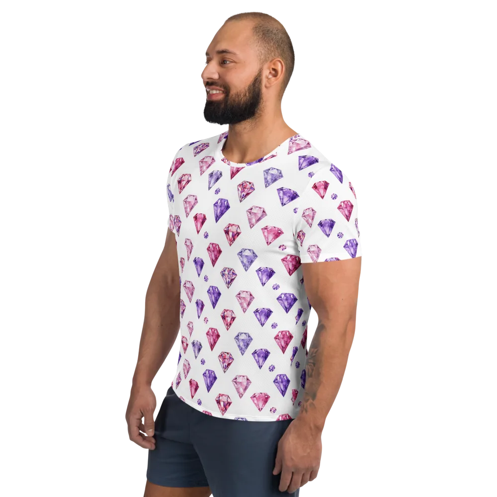 Diamond Daydream on Men's Athletic T-Shirt — Left
