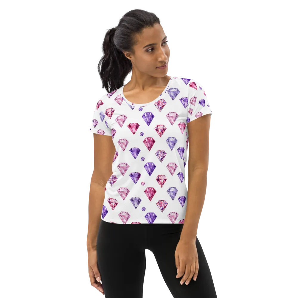 Diamond Daydream on Women's Athletic T-Shirt — Front