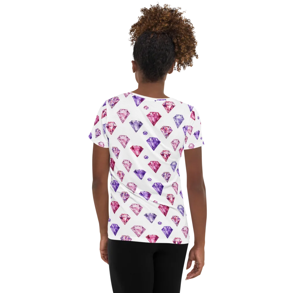 Diamond Daydream on Women's Athletic T-Shirt — Back