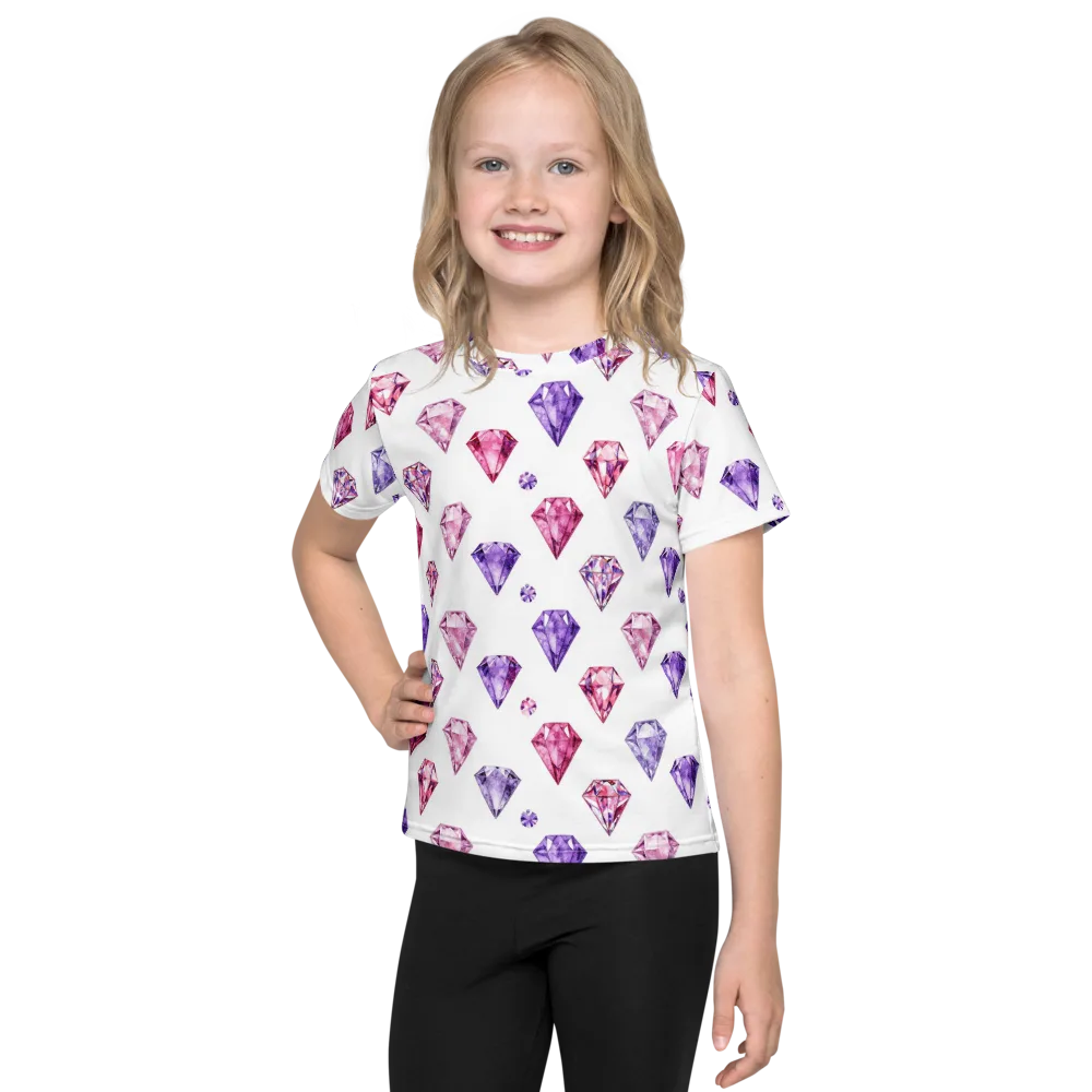 Diamond Daydream on Kids Crew Neck T-Shirt — Front