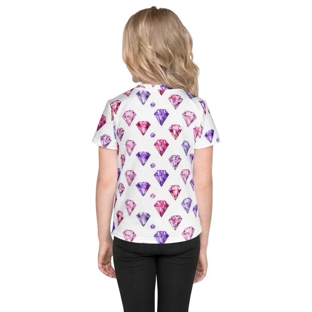 Diamond Daydream on Kids Crew Neck T-Shirt — Back