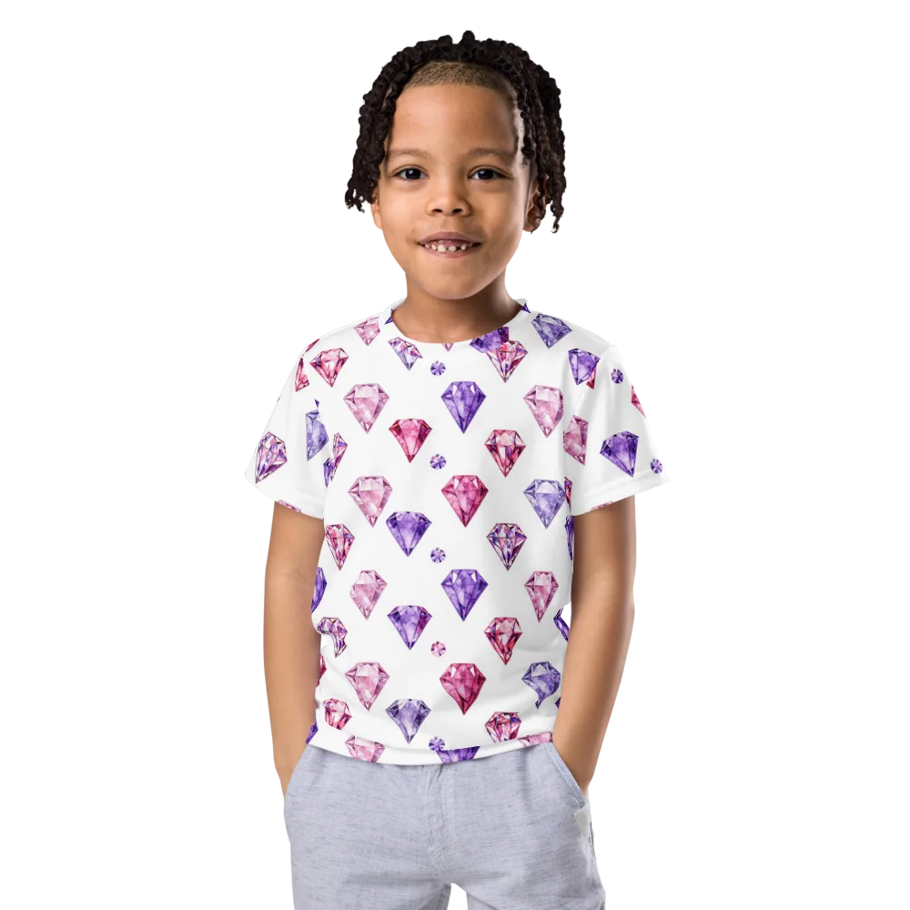 Diamond Daydream on Kids Crew Neck T-Shirt — Front