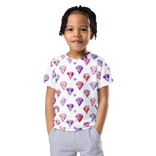 Diamond Daydream on a Kids Crew Neck T-Shirt