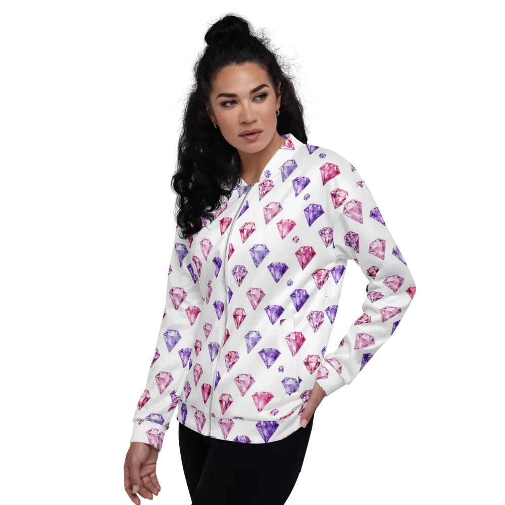 Diamond Daydream on Bomber Jacket — Left