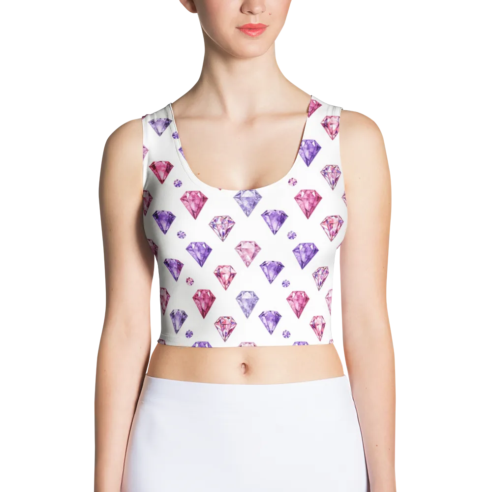 Diamond Daydream on Crop Top — Front