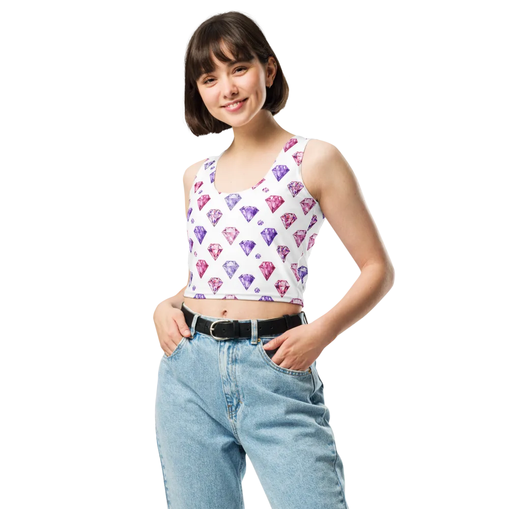Diamond Daydream on Crop Top — Front