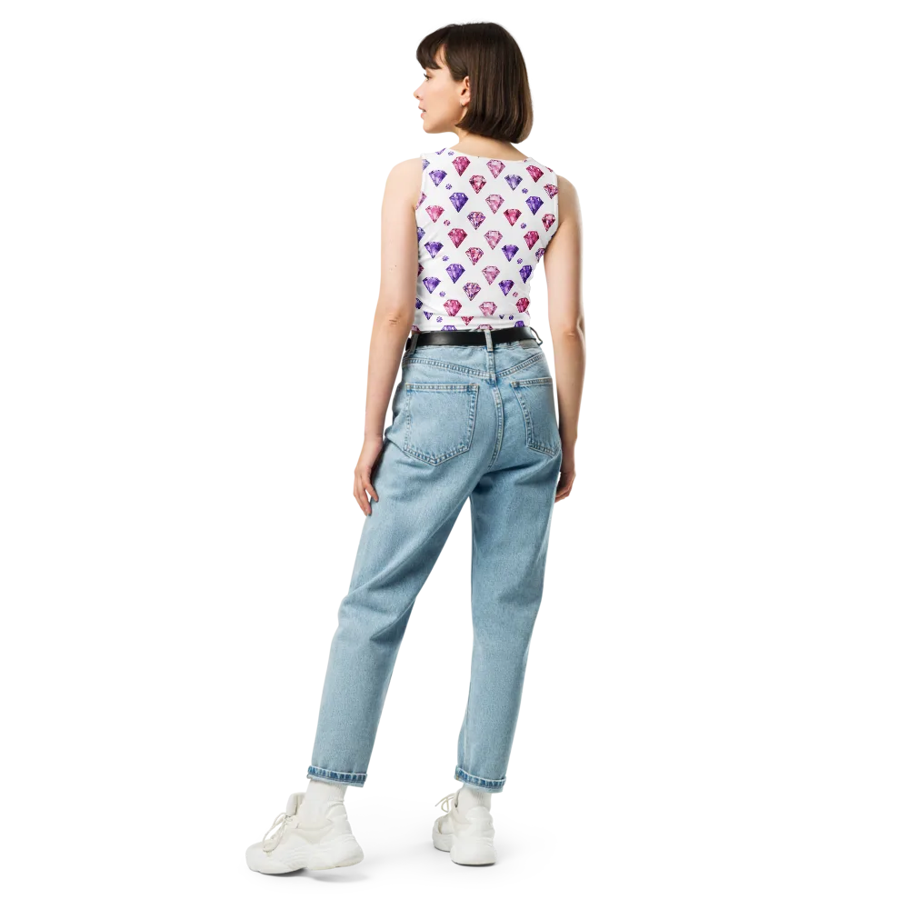 Diamond Daydream on Crop Top — Back