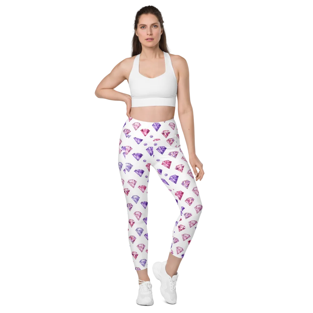 Diamond Daydream on Leggings with Pockets — Front