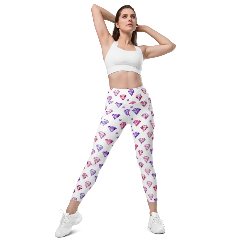 Diamond Daydream on Leggings with Pockets — Front