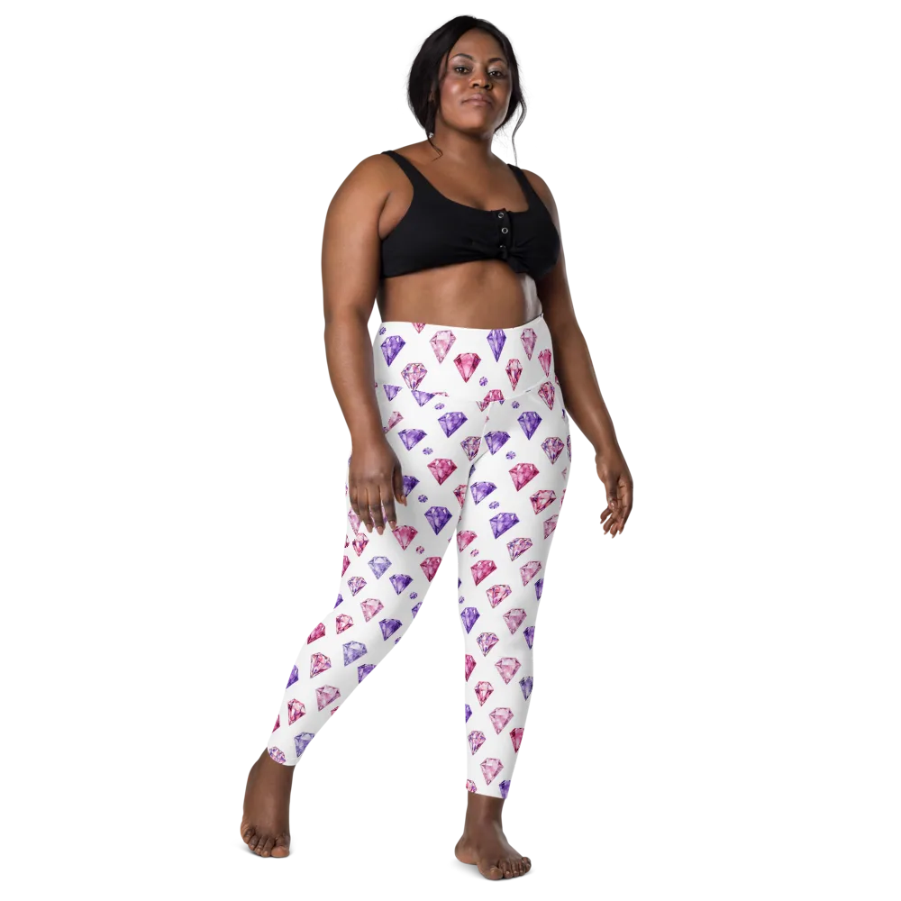 Diamond Daydream on Leggings with Pockets — Front
