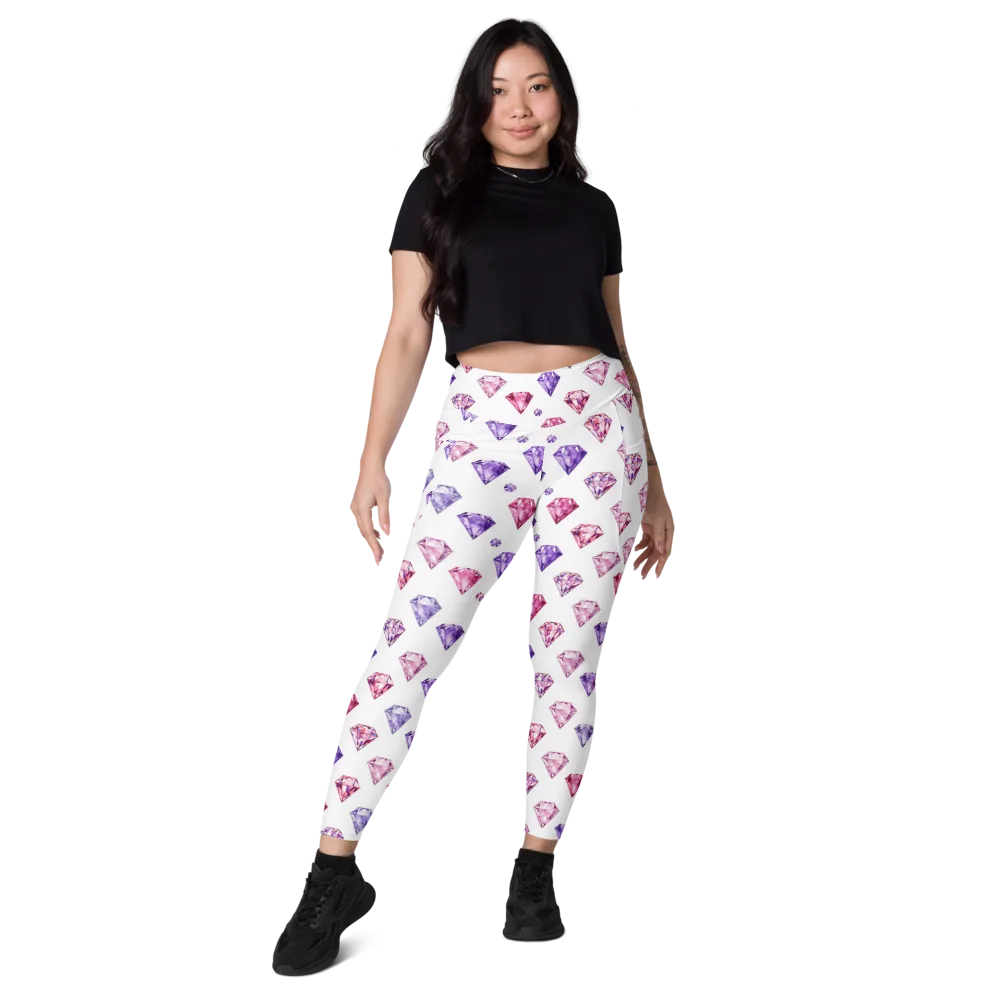 Diamond Daydream on Leggings with Pockets — Front
