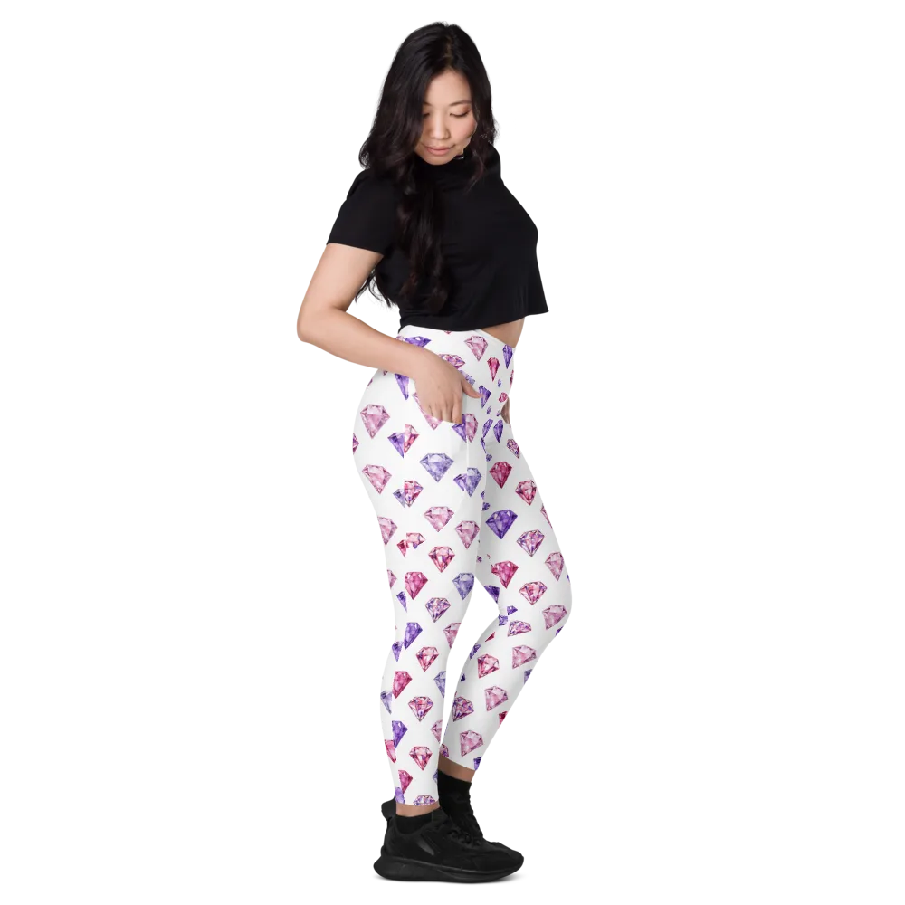 Diamond Daydream on Leggings with Pockets — Right