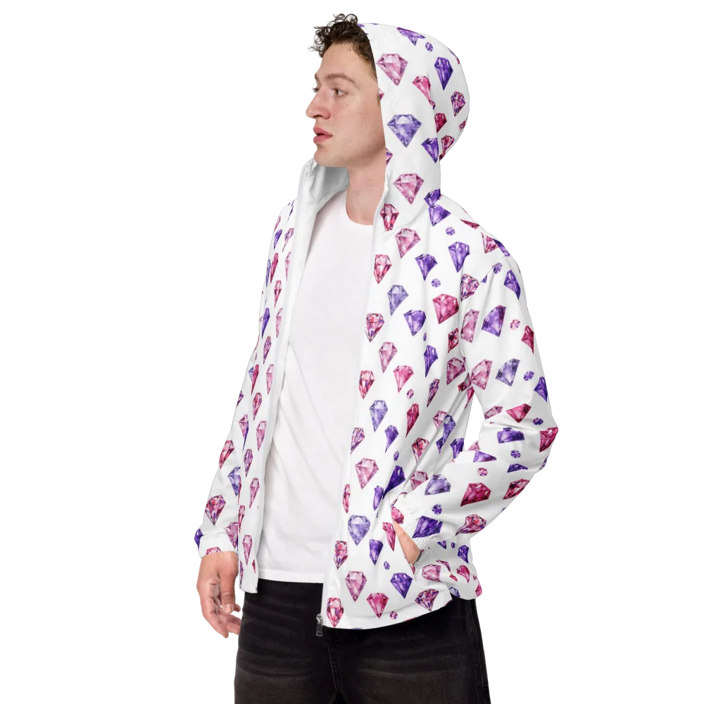 Diamond Daydream on Men's Windbreaker — Left Front