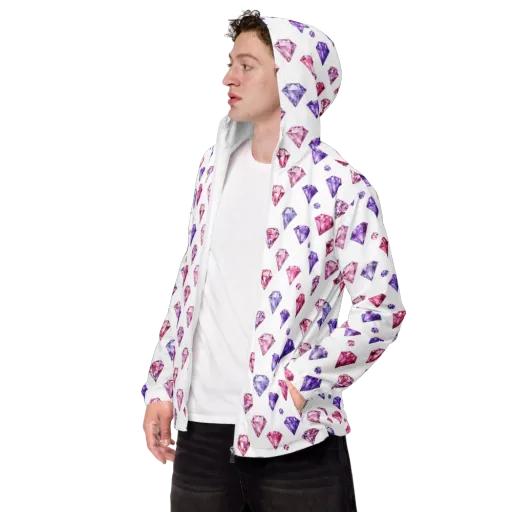 Diamond Daydream on a Men's Windbreaker