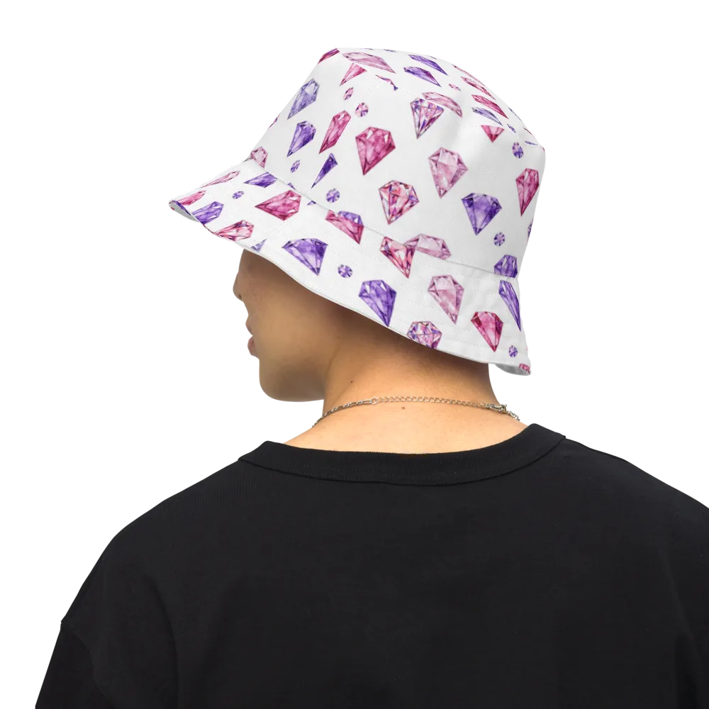 Diamond Daydream on Reversible Bucket Hat — Back Inside