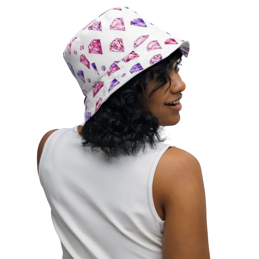 Diamond Daydream on Reversible Bucket Hat — Right Outside