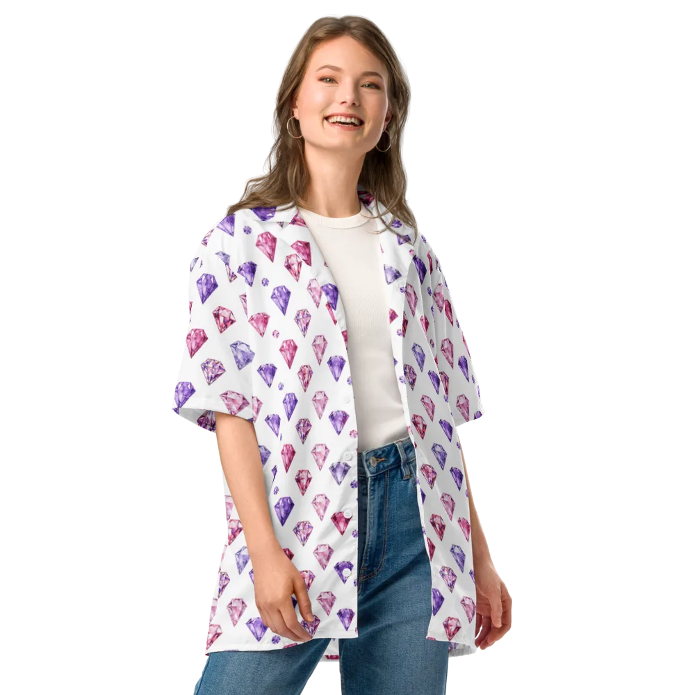 Diamond Daydream on Button Shirt — Front