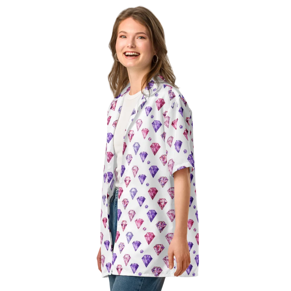 Diamond Daydream on Button Shirt — Left Front