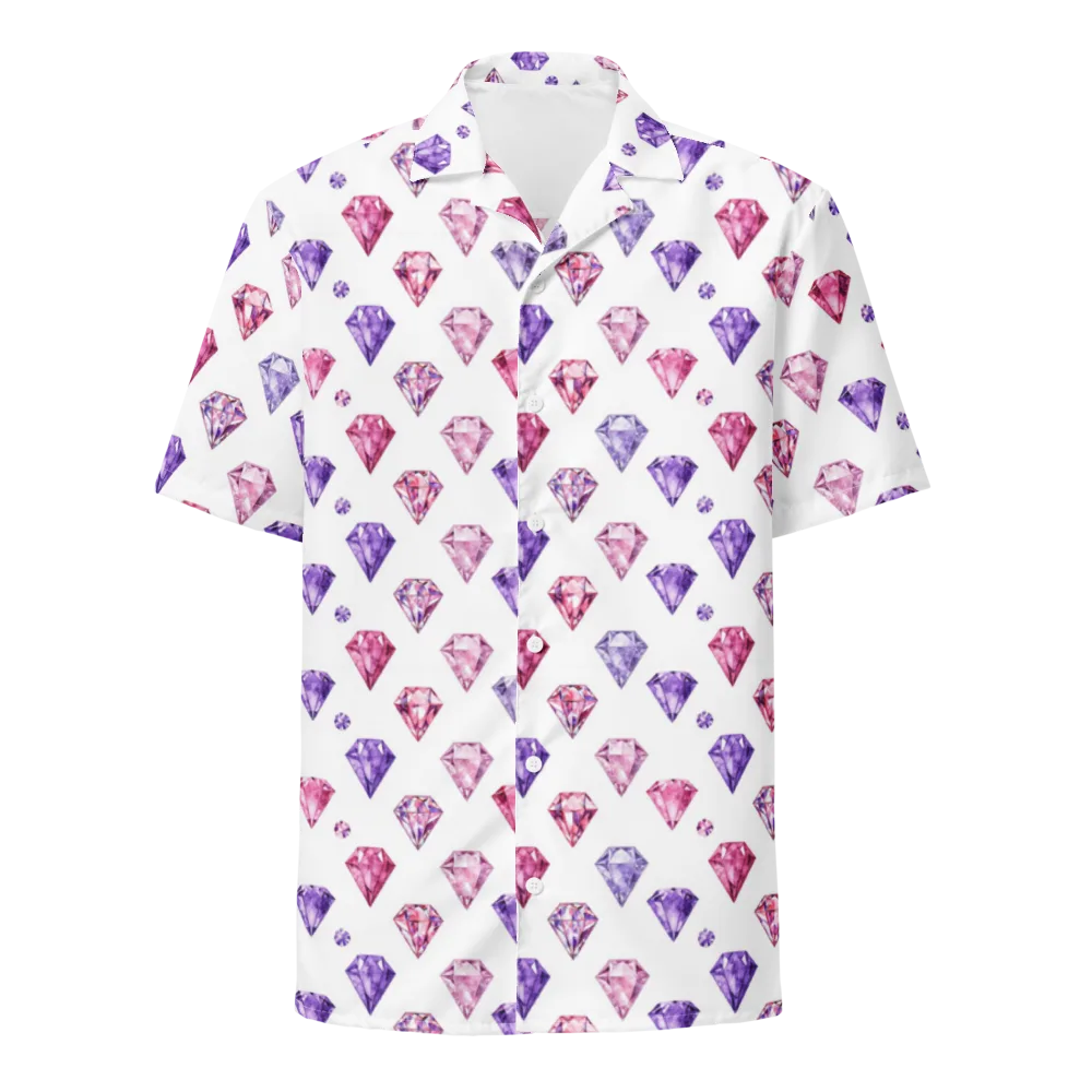 Diamond Daydream on Button Shirt — Front