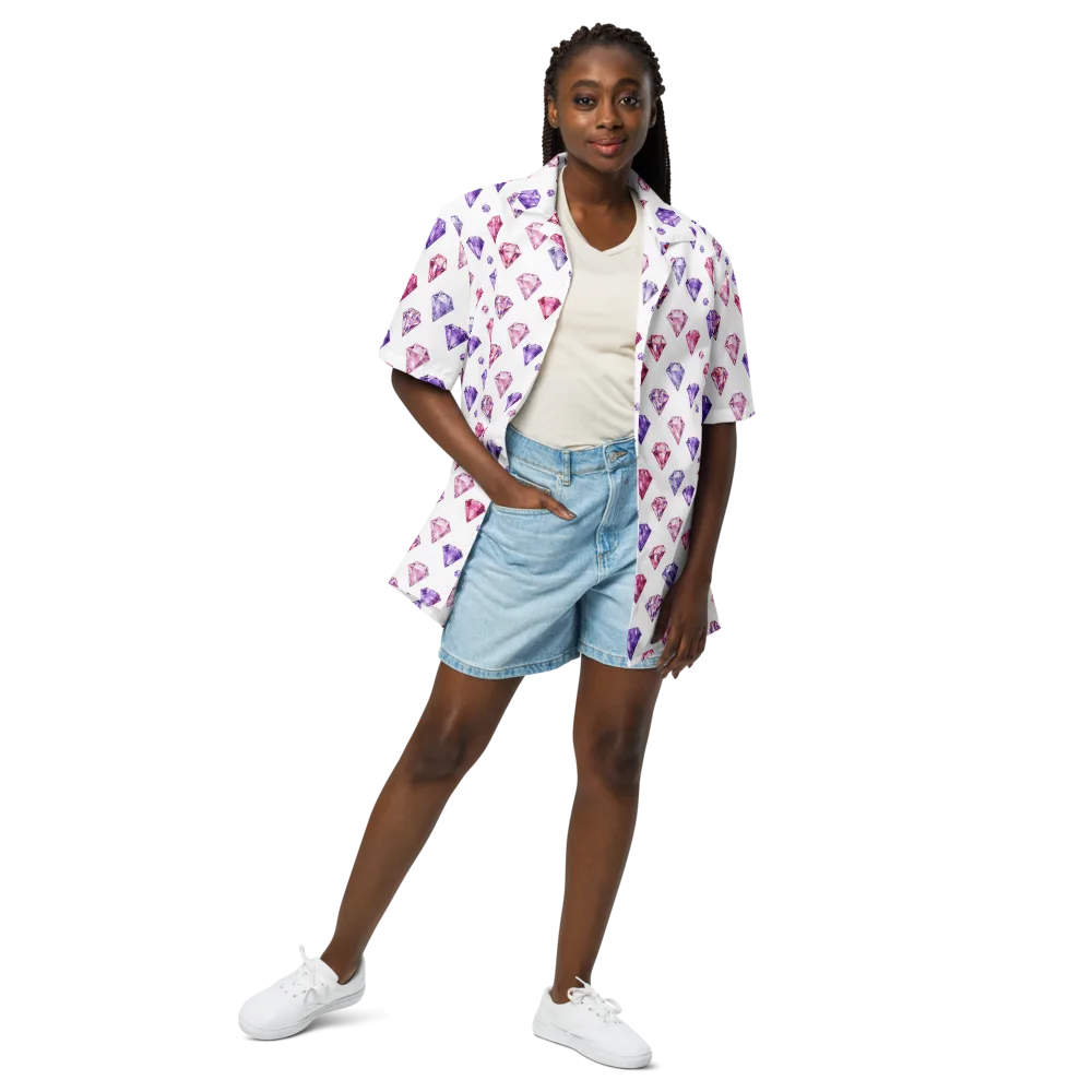 Diamond Daydream on Button Shirt — Front