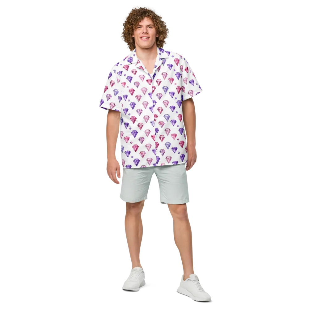 Diamond Daydream on Button Shirt — Front