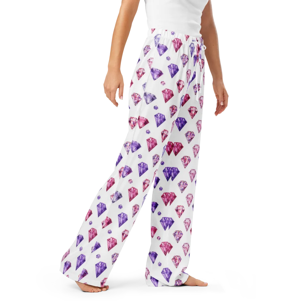 Diamond Daydream on Women's Pajama Pants — Right Front