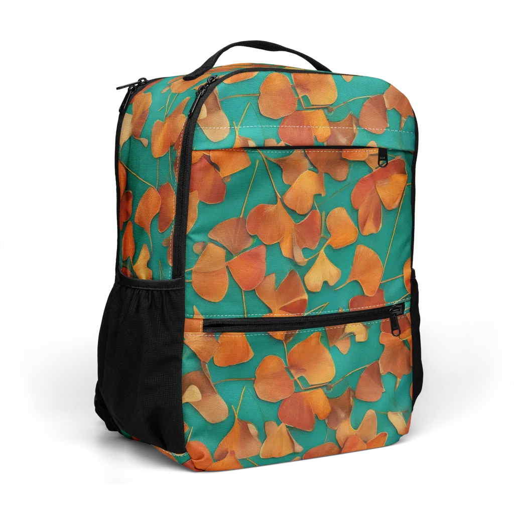 Copper Ginkgo on Utility Backpack — Right Front