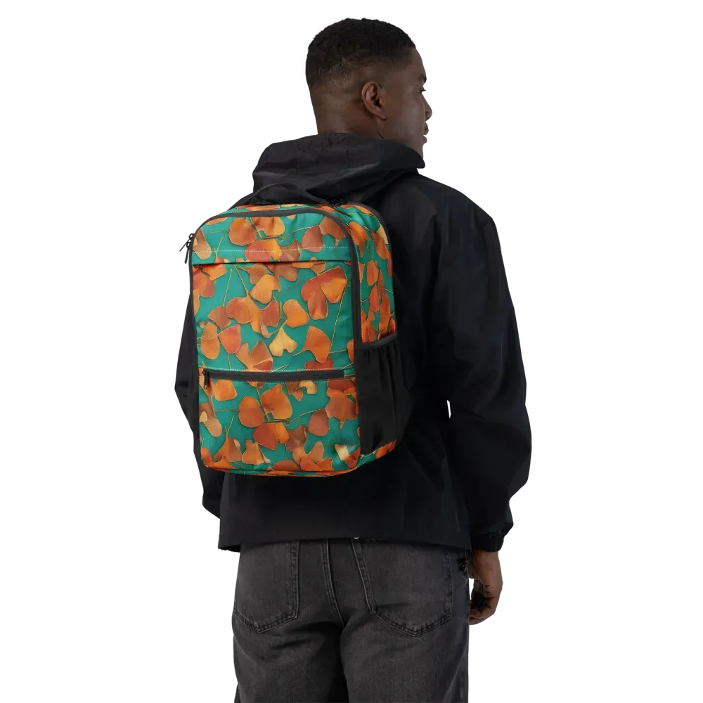 Copper Ginkgo on Utility Backpack — Back