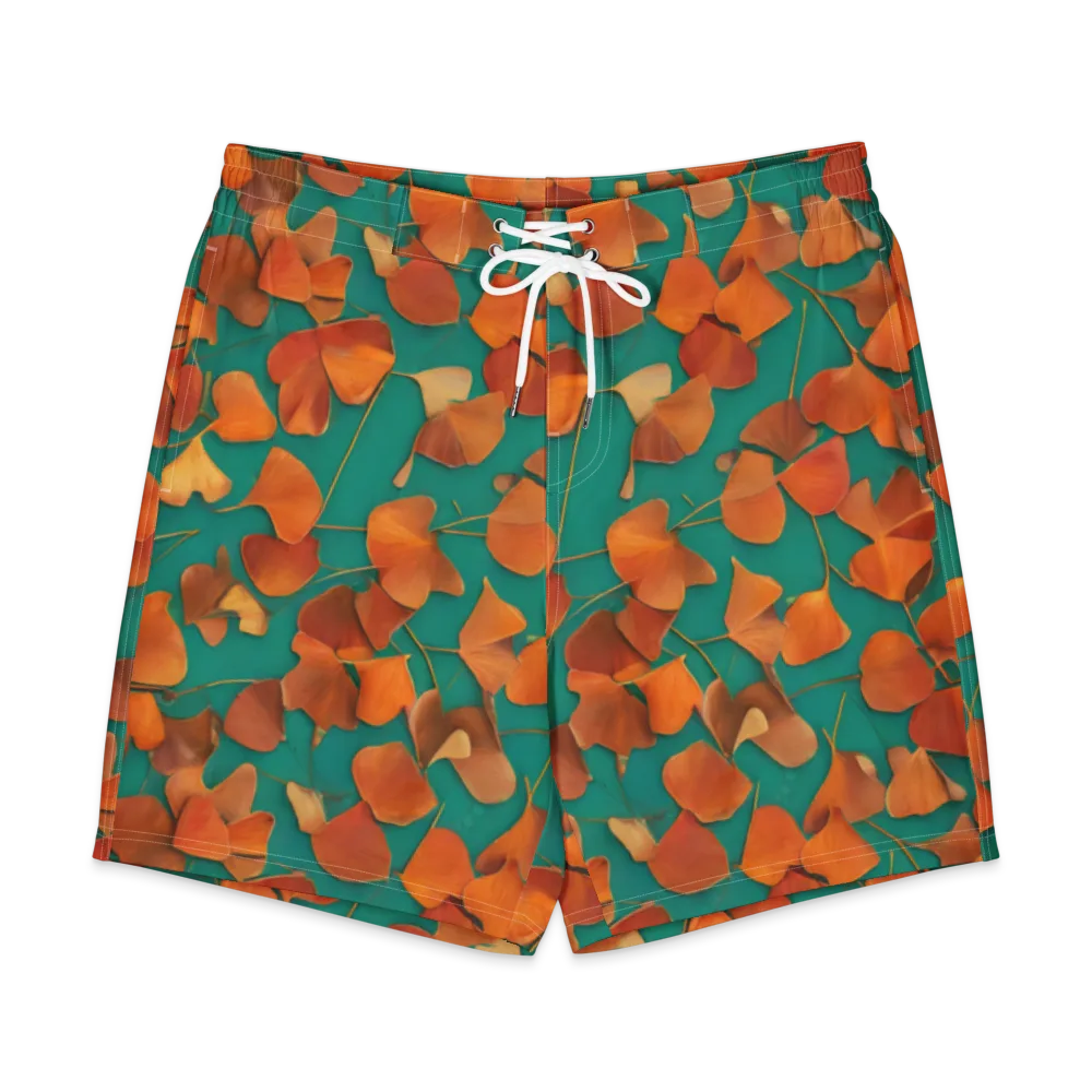 Copper Ginkgo on Men's Board Shorts — Front