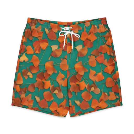 Copper Ginkgo on a Men's Board Shorts