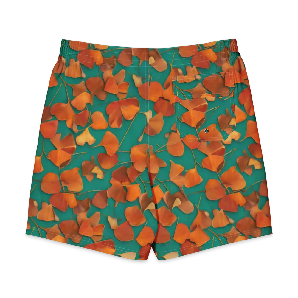 Copper Ginkgo on Men's Board Shorts — Back