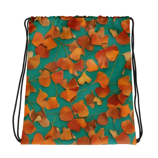 Copper Ginkgo on a Drawstring Bag