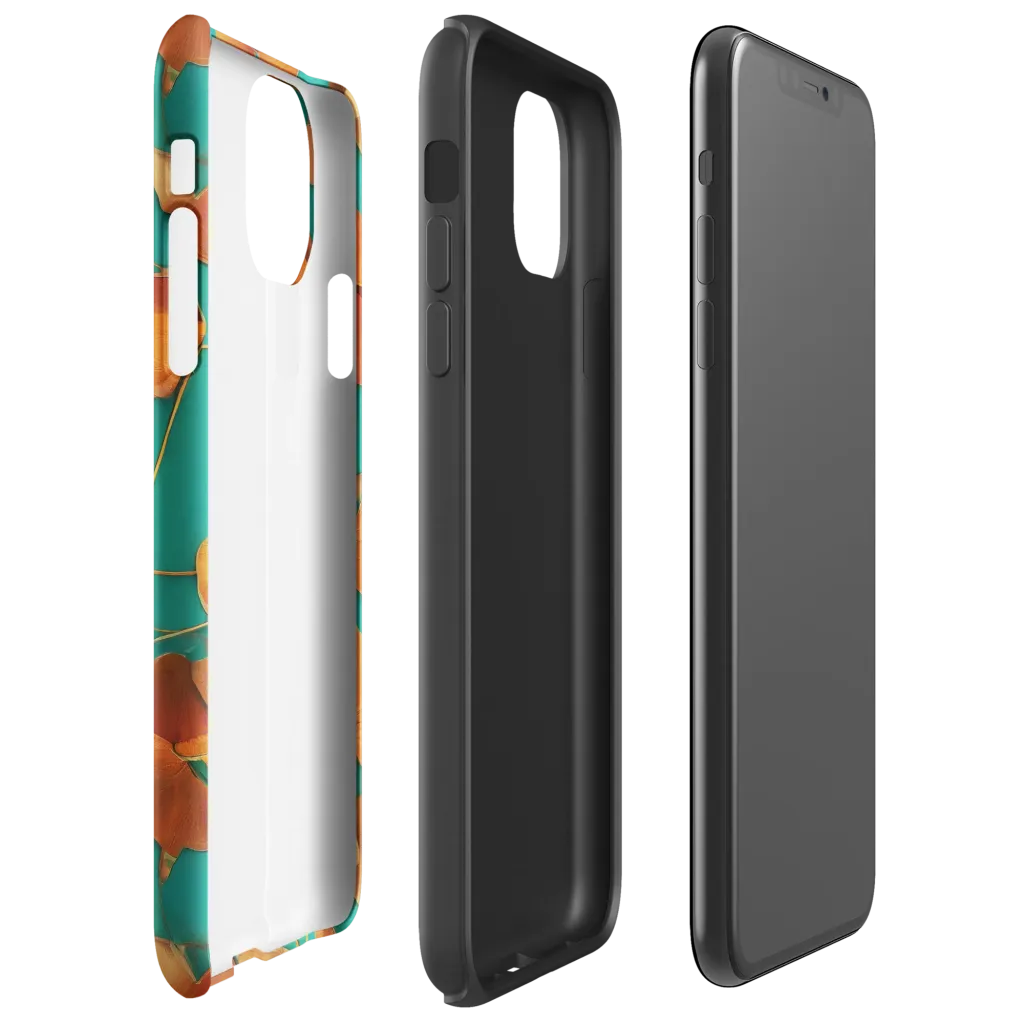 Copper Ginkgo on Tough Case for iPhone® — Right