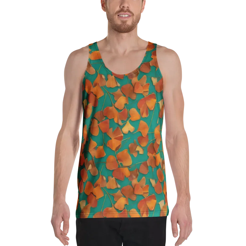 Copper Ginkgo on Men's Tank Top — Front