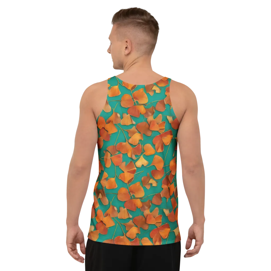 Copper Ginkgo on Men's Tank Top — Back