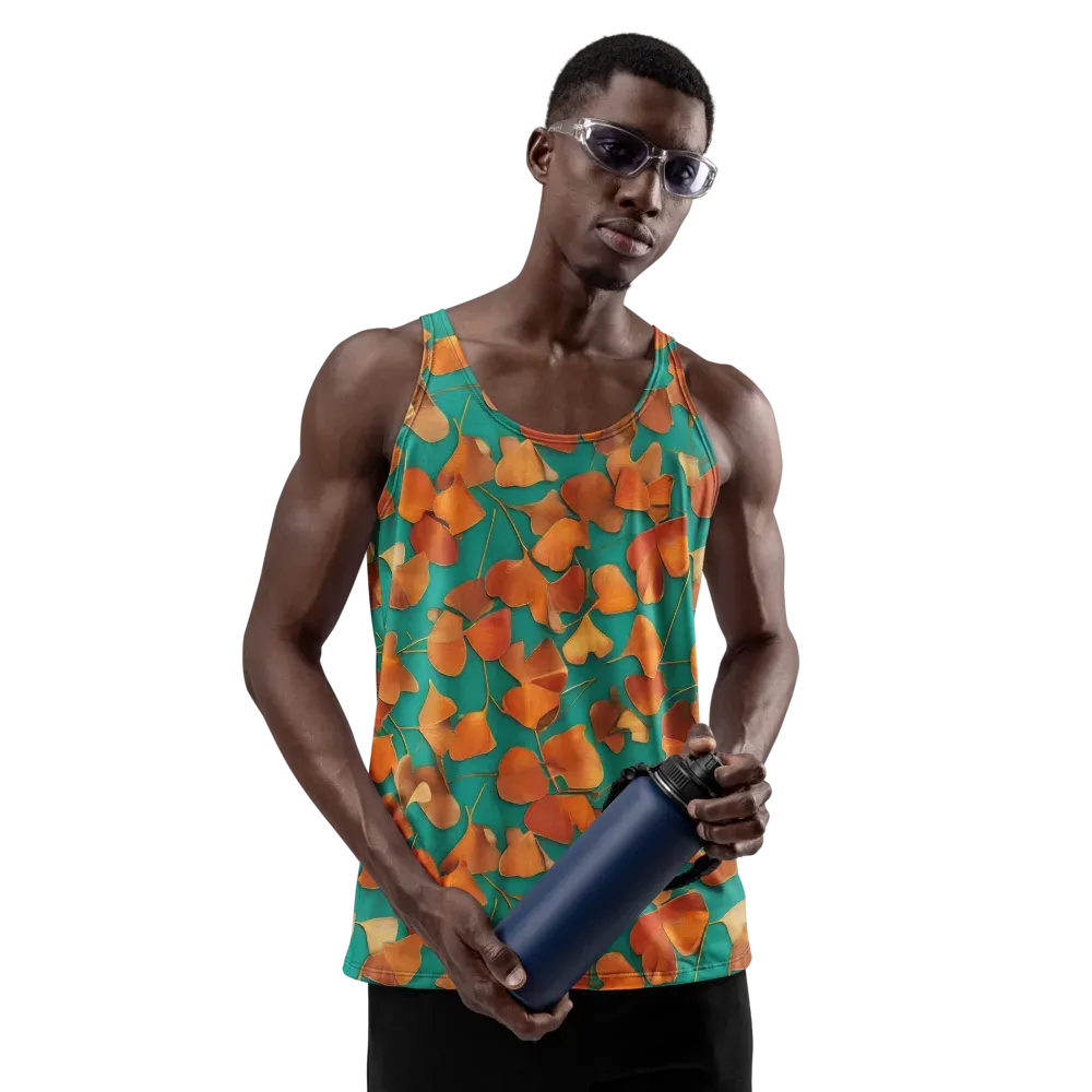 Copper Ginkgo on Men's Tank Top — Front