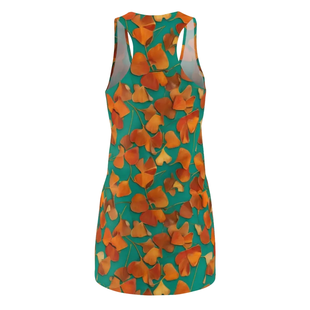 Copper Ginkgo on Racerback Dress — Back
