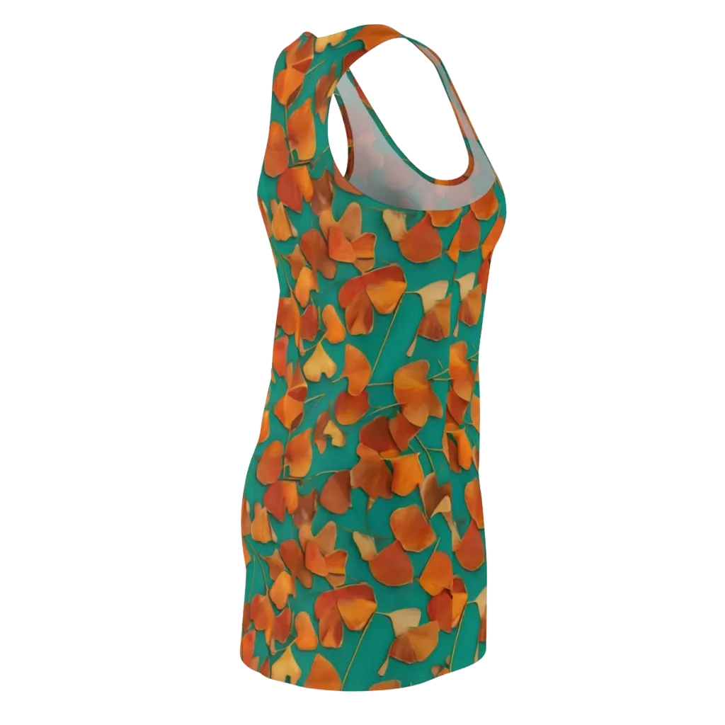 Copper Ginkgo on Racerback Dress — Back Side