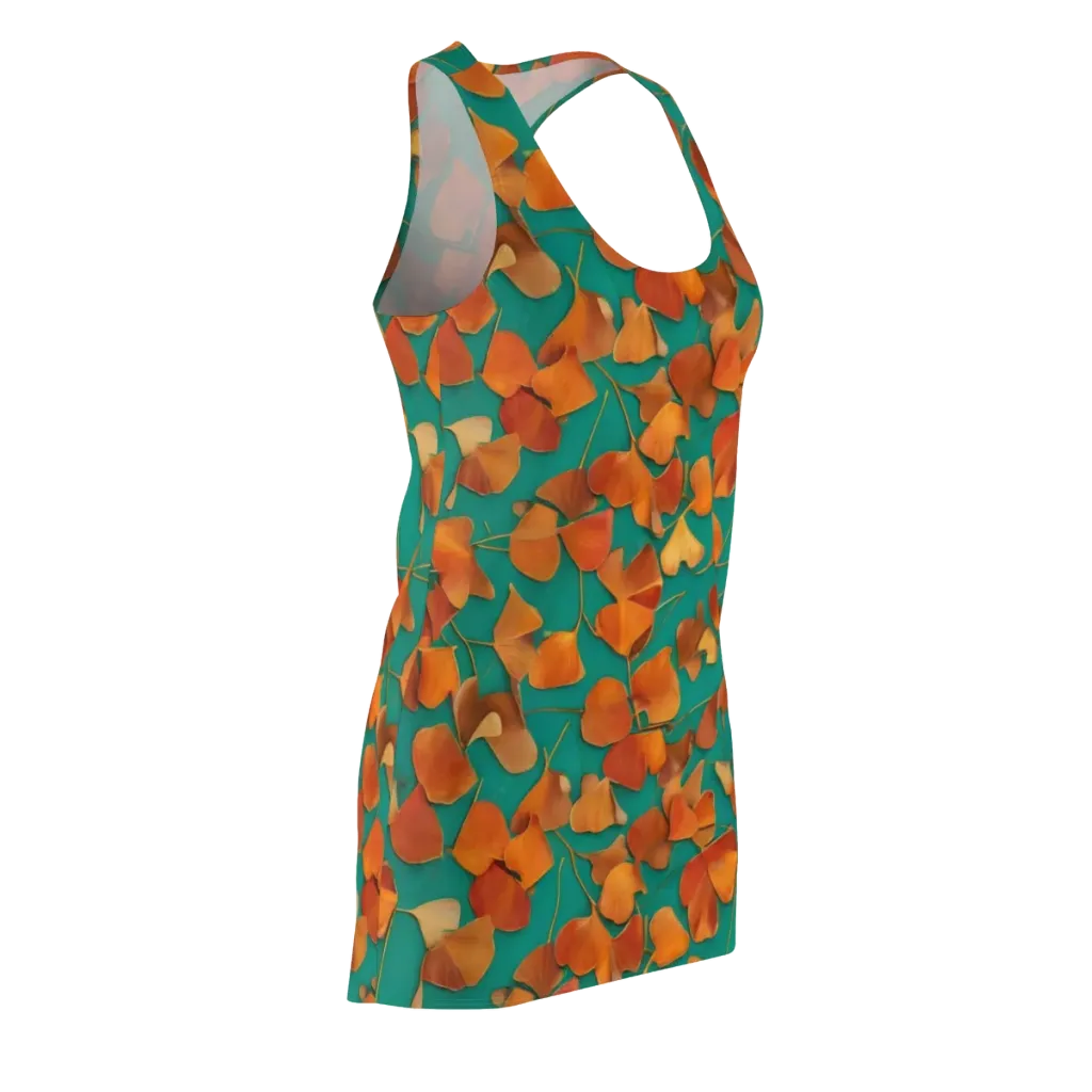 Copper Ginkgo on Racerback Dress — Front Side