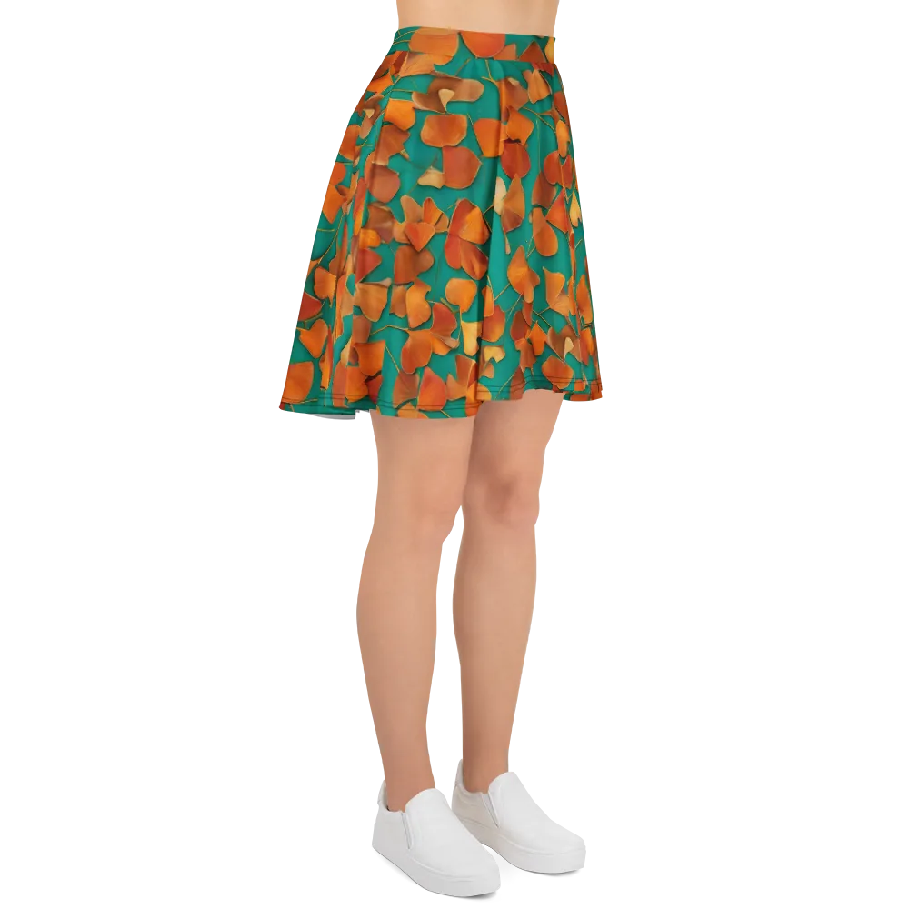 Copper Ginkgo on Skater Skirt — Right